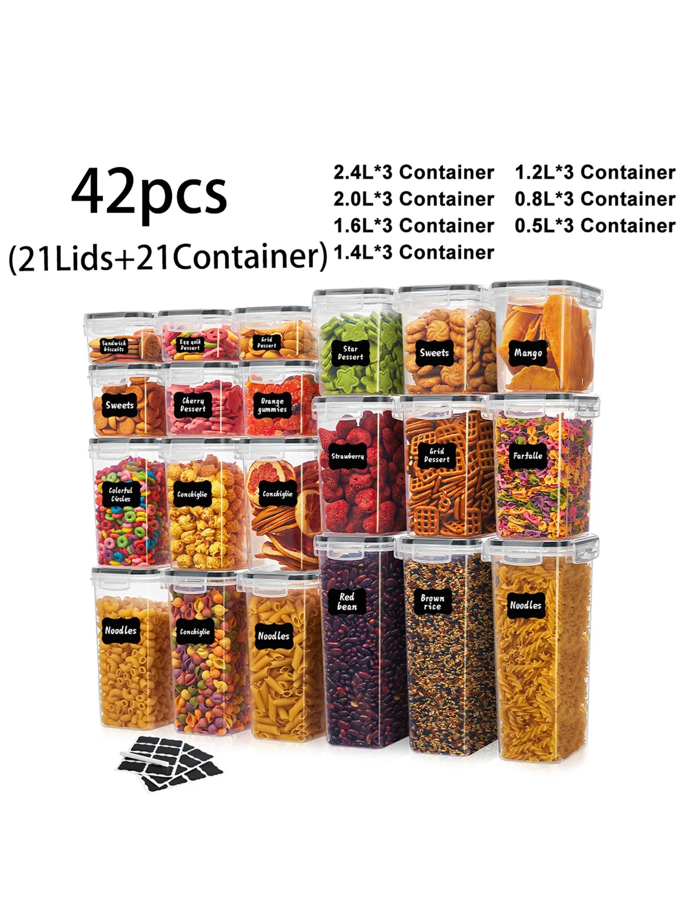 ATMDOG 42 Pack Sealed Food Storage Containers With Lids
