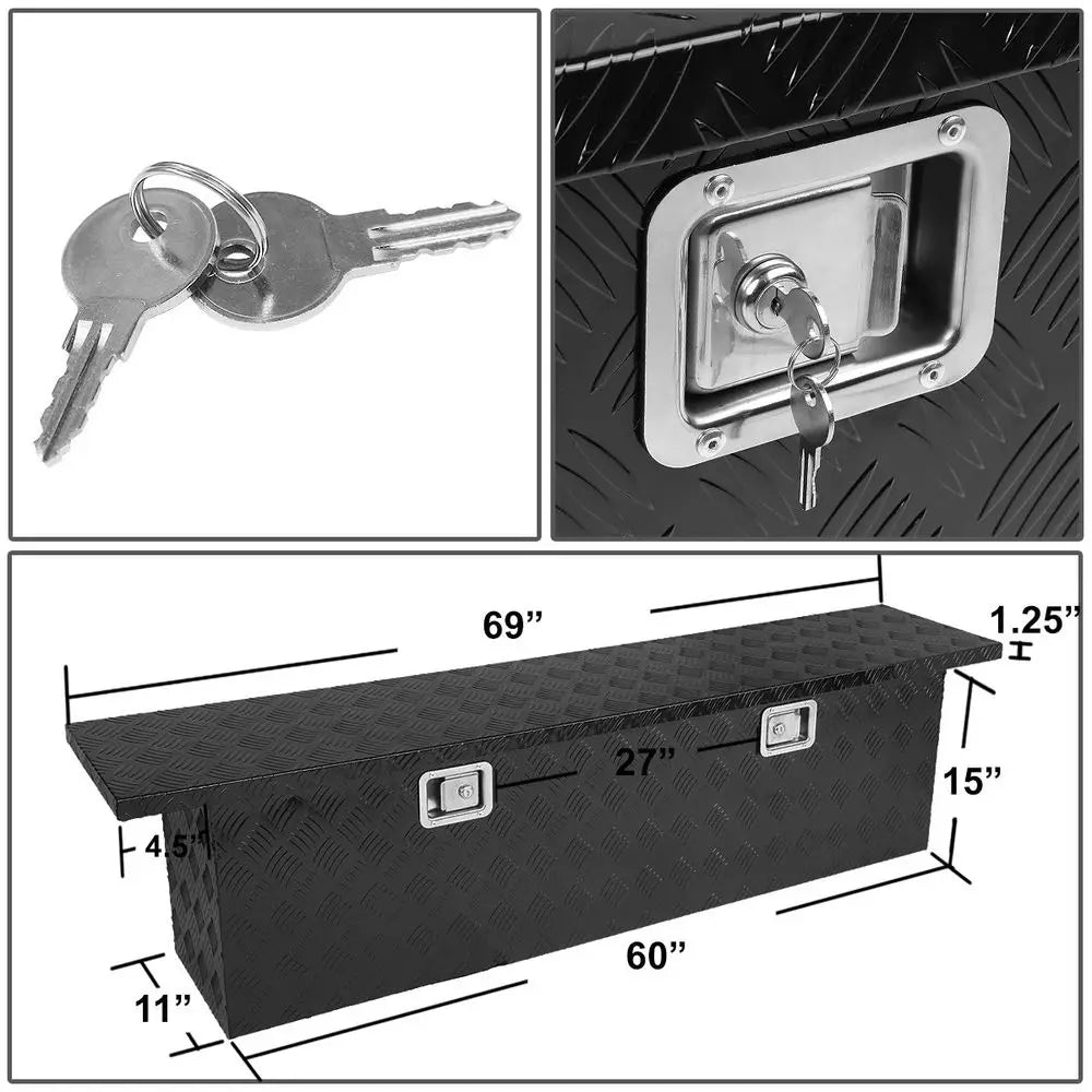 YTYIN Aluminum Truck Bed Tool Box With Durable Key Lock