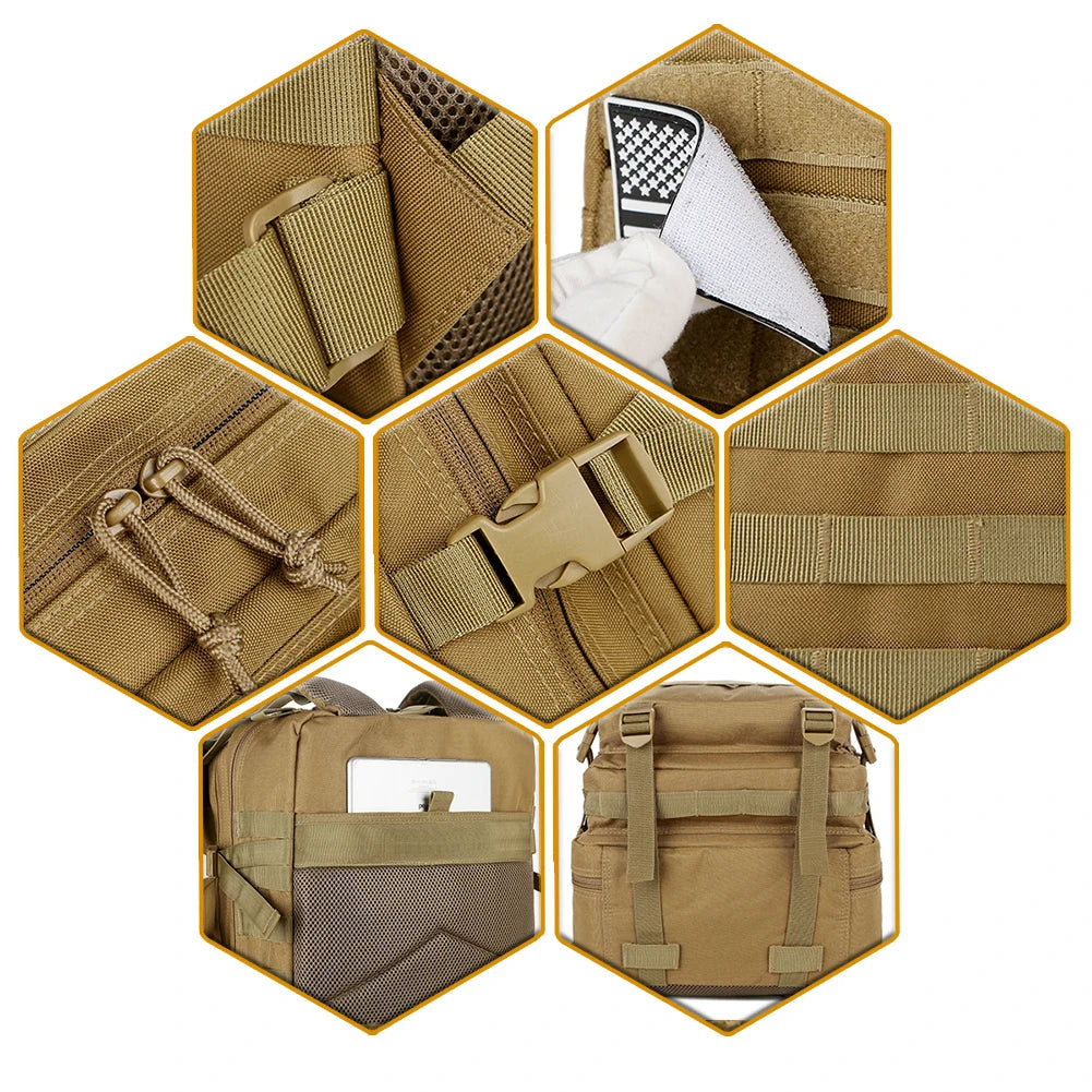 ReFire Gear Tactical Backpack EDC MOLLE Pack for Trekking