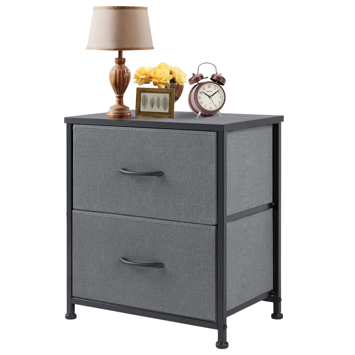 JHK Nightstand Bedside Storage Cabinet With 2 Drawers