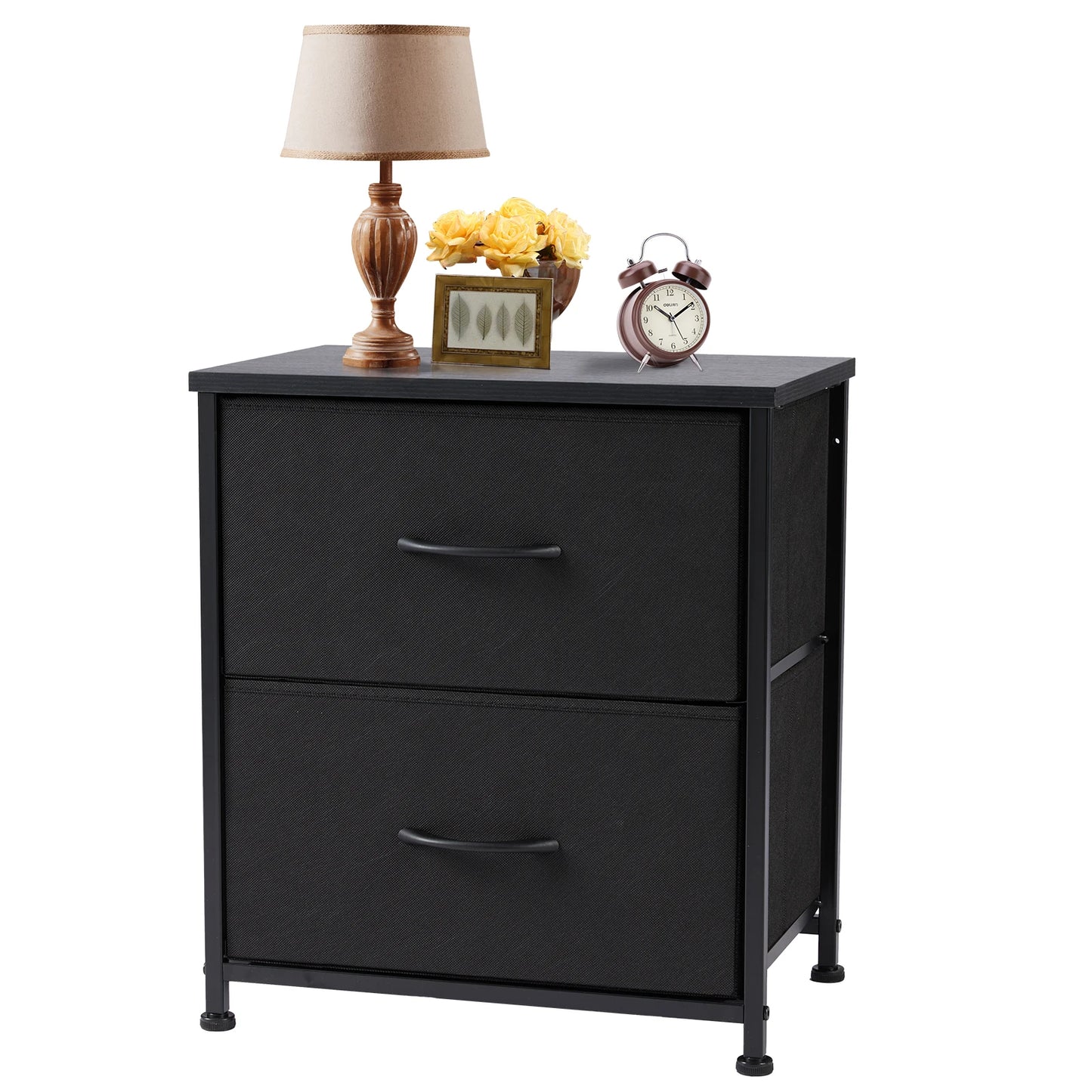 JHK Nightstand Bedside Storage Cabinet With 2 Drawers