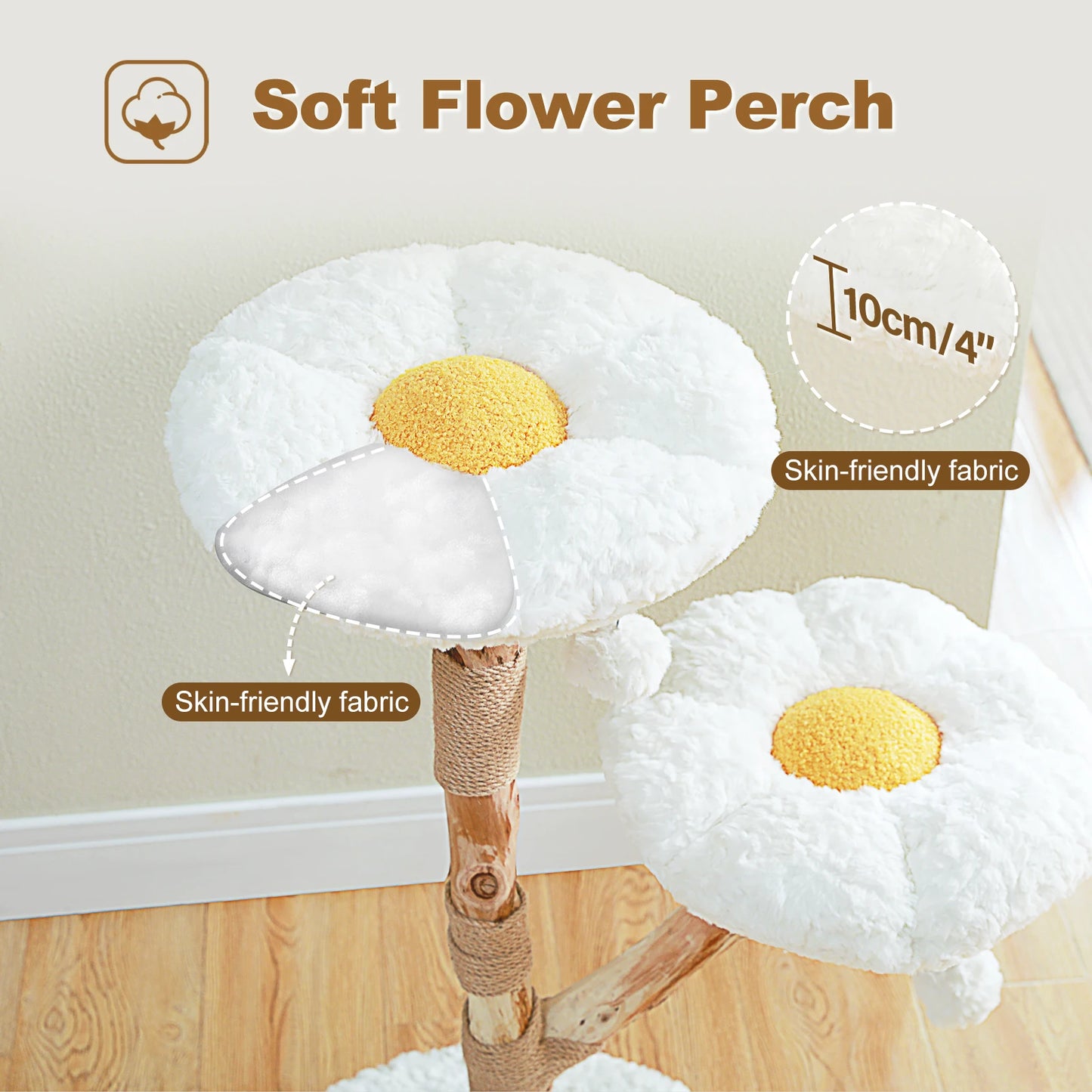 PAWZ Road Cat Tree Tower With Solid Wood Scratching Posts