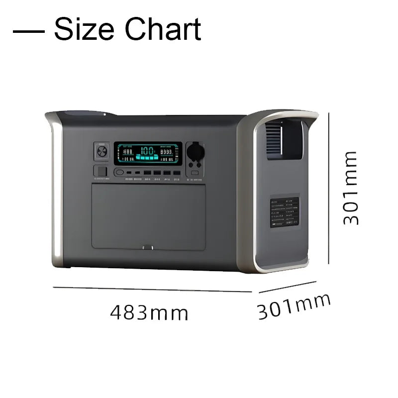 Portable Power Station Solar Fast Charge Multi-Outlet for Camping & Car Lifepo4 Battery Power Bank SOS LED Lighting Generator