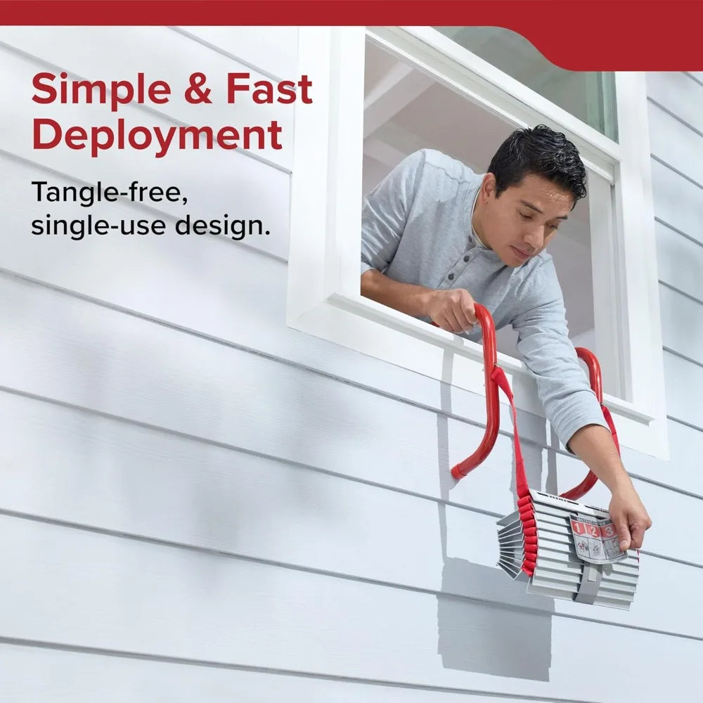 Fire Escape Ladder Extendable With Non-Slip Steps For Home Safety