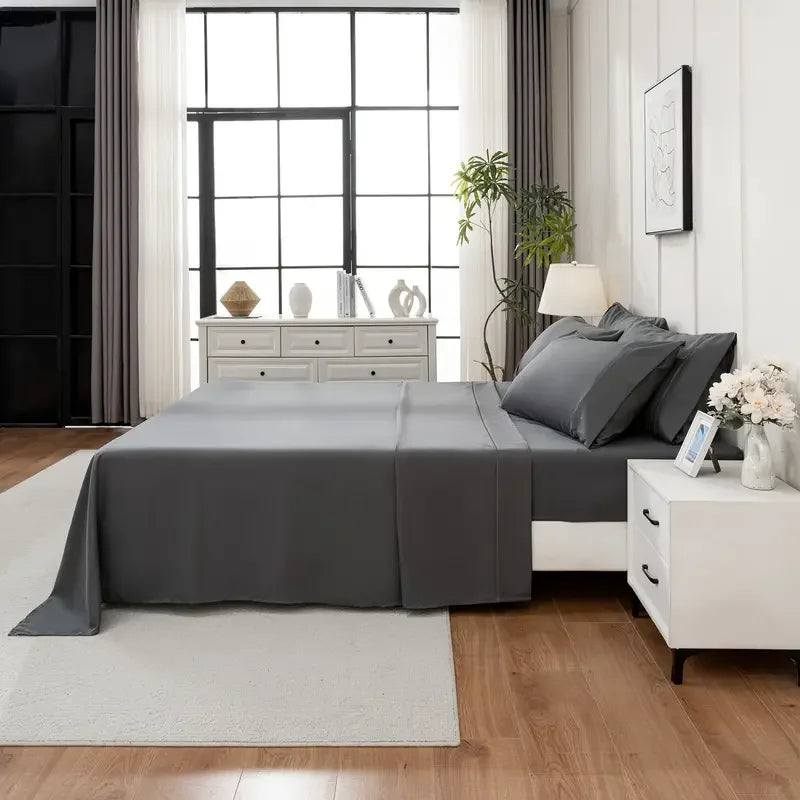 Bamboo Queen Bed Sheet Set For Hot Sleepers