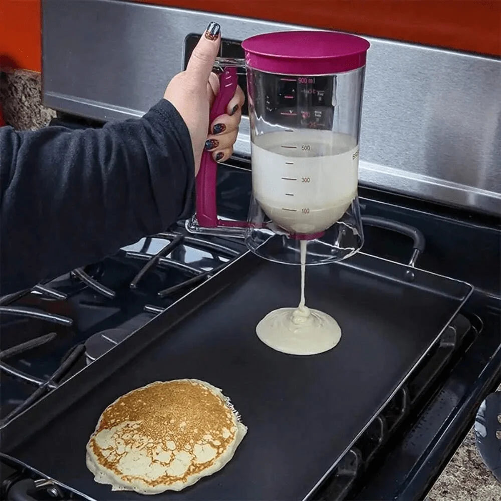 Pancake Batter Dispenser With Handle For Baking