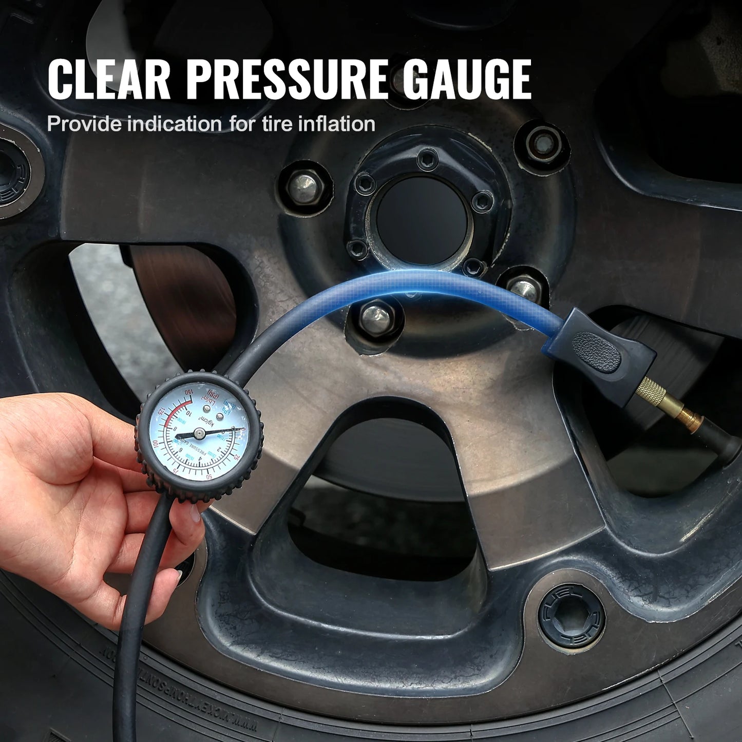 SucceBuy Dual-Cylinder Tire Inflator Compressor 150 PSI