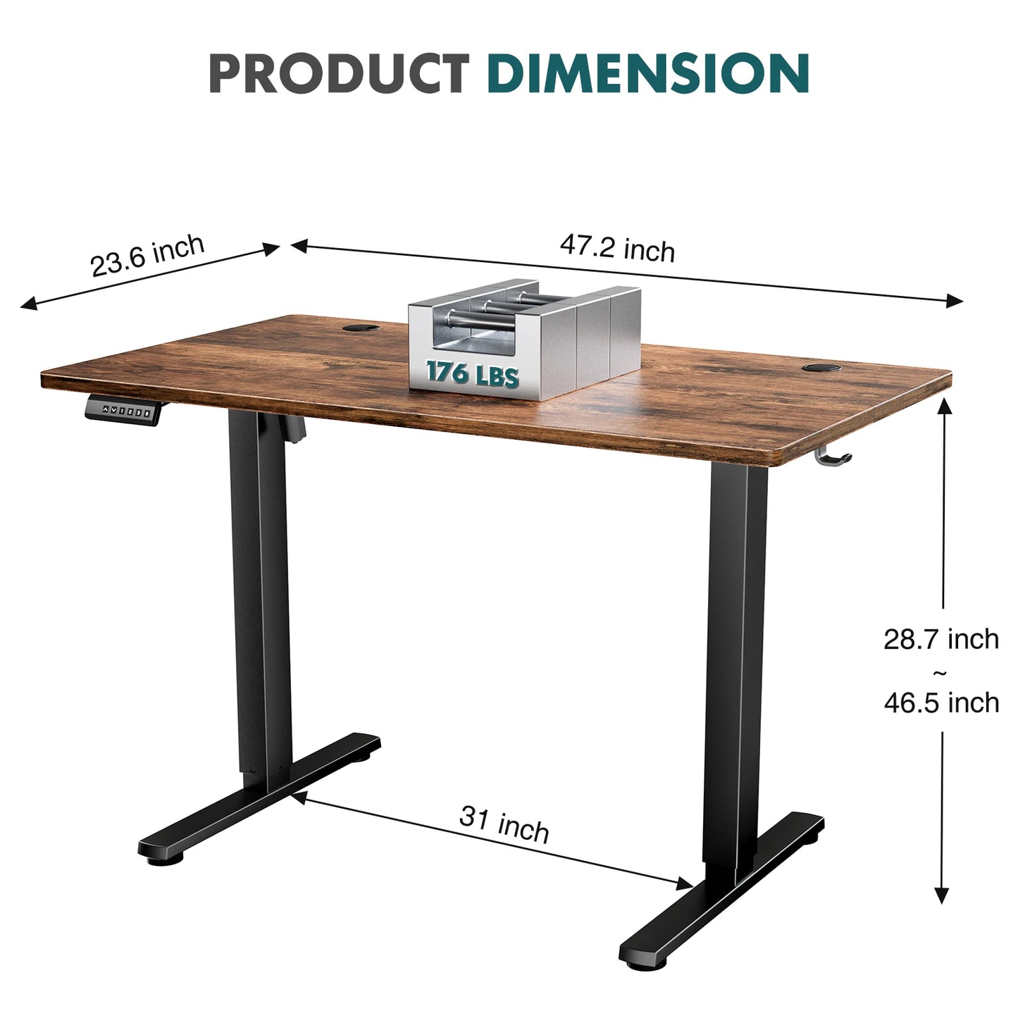 JHK Ergonomic Electric Standing Desk Height Adjustable Computer Desk