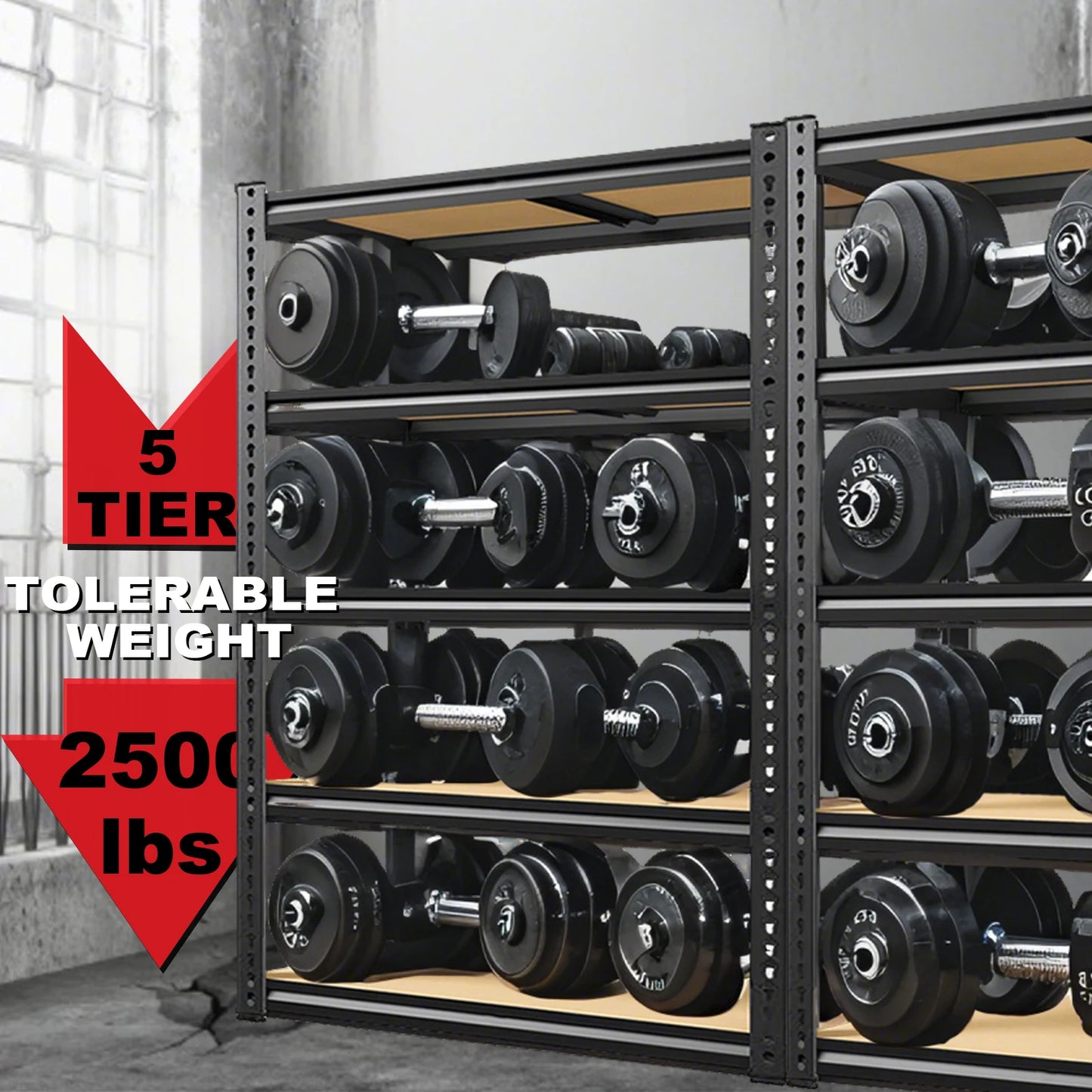 Garage Storage Shelving Rack Heavy Duty 2000 Lbs Capacity