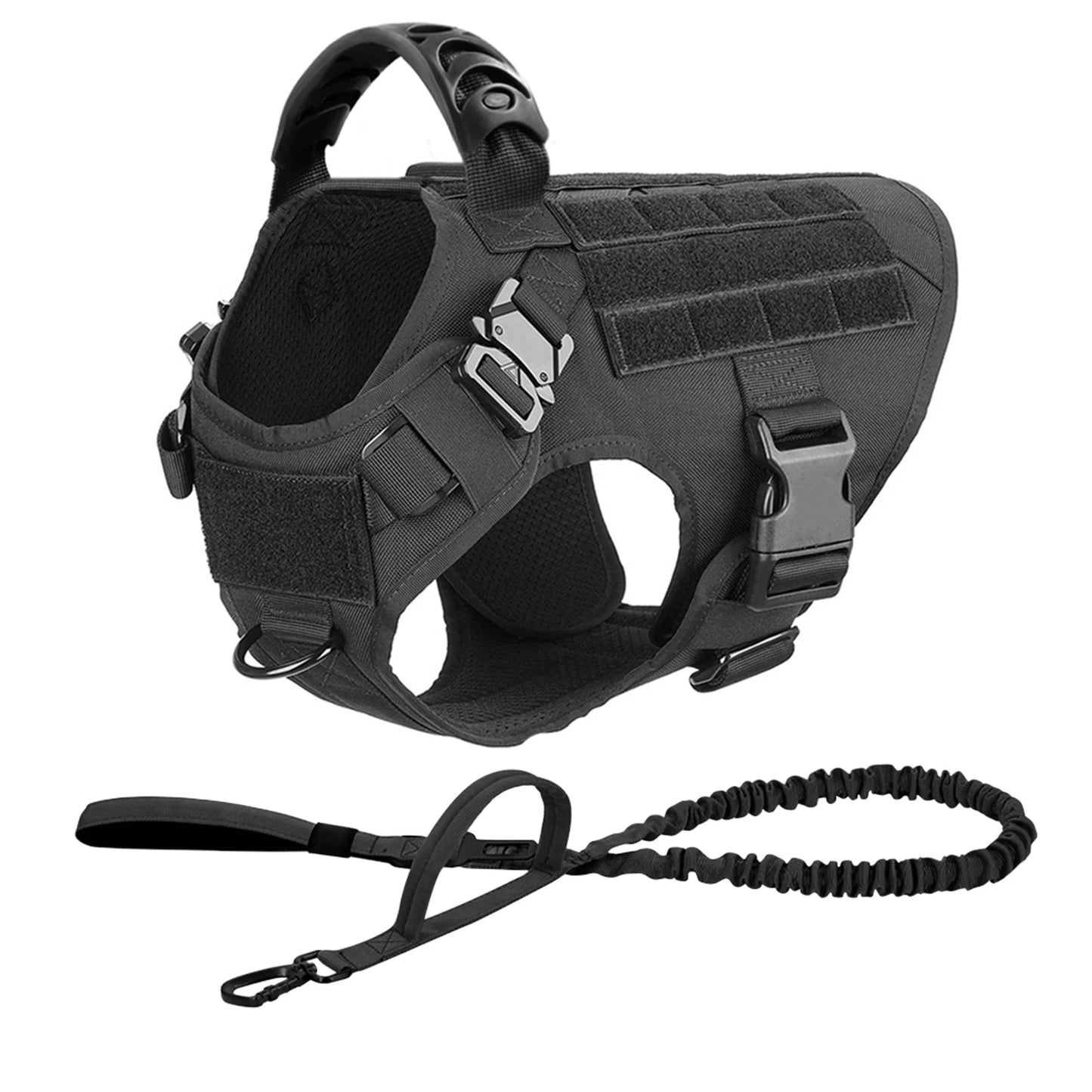 NONE CN Tactical Dog Harness Leash Set For Large Dogs