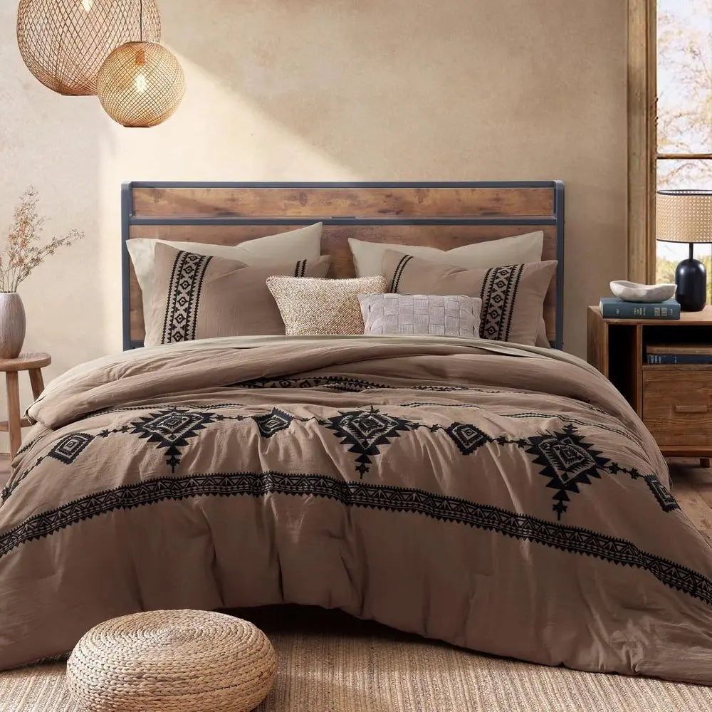 Boho Style All-Season Bedding Set 7-Piece Comforter With Sheets