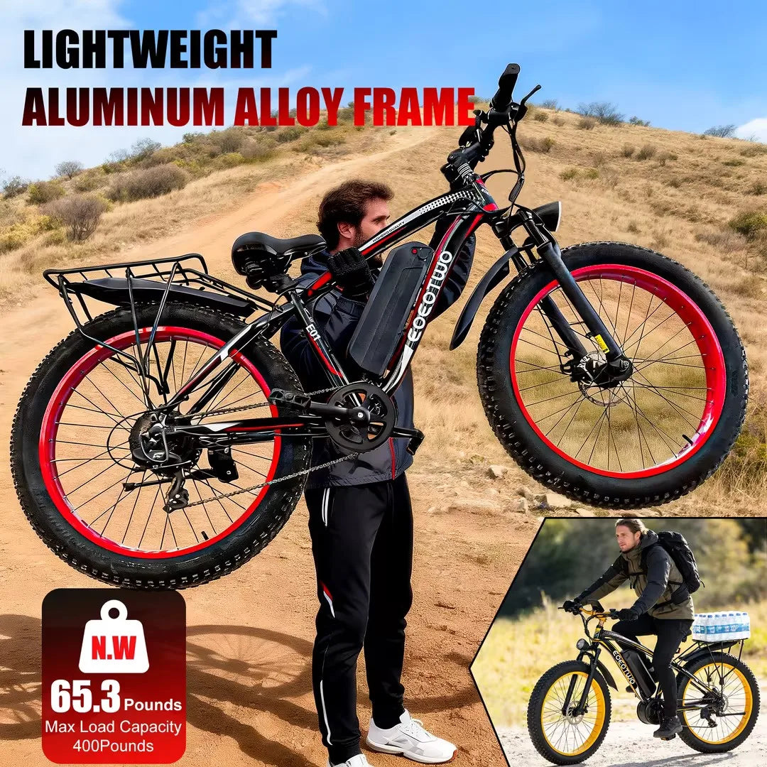 EOEOTWO 1500W Fat Tire Electric Mountain Bike For Adults