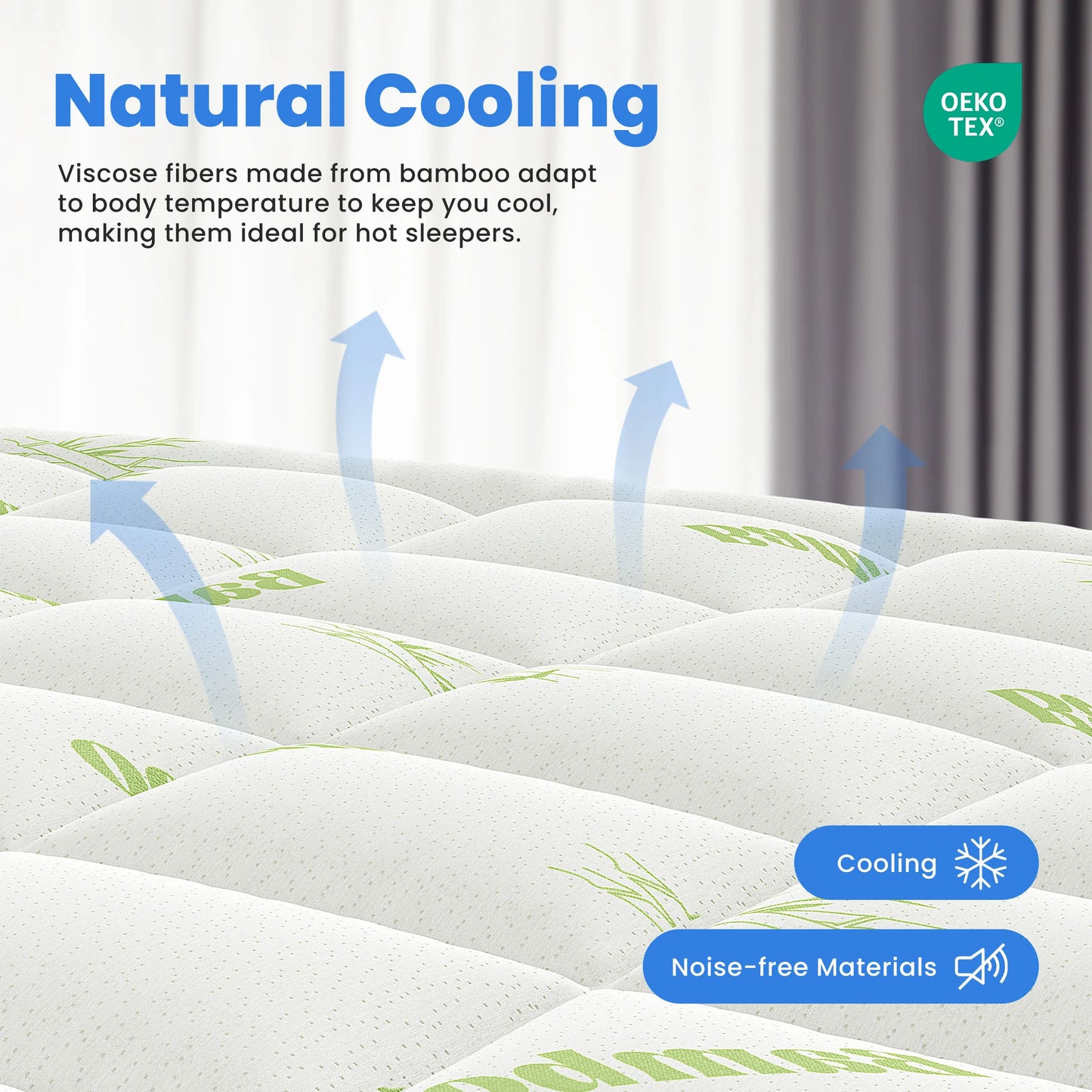 Mcq 400g Bamboo Viscose Mattress Topper Pillow Pad