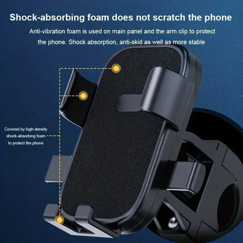 Anti-slip Bike Phone Holder 360° Rotatable Adjustable Phone Mount Bracket for Outdoor Bicycles and Mountain Bikes