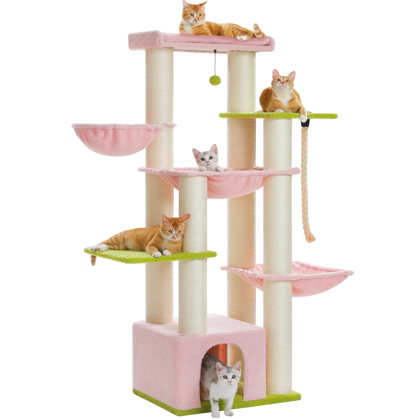 PAWZ Road Large Cat Tree Tower With Multiple Levels And Hammock