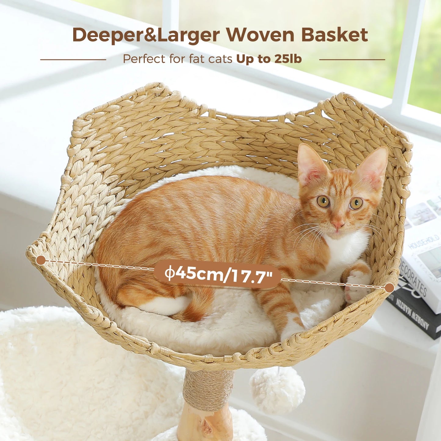 PAWZ Road Cat Tree Tower With Solid Wood Scratching Posts