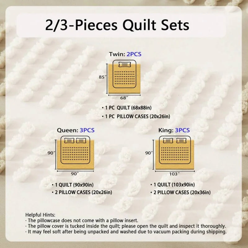 Artistic Tree Jacquard Quilt Set With Pillowcases
