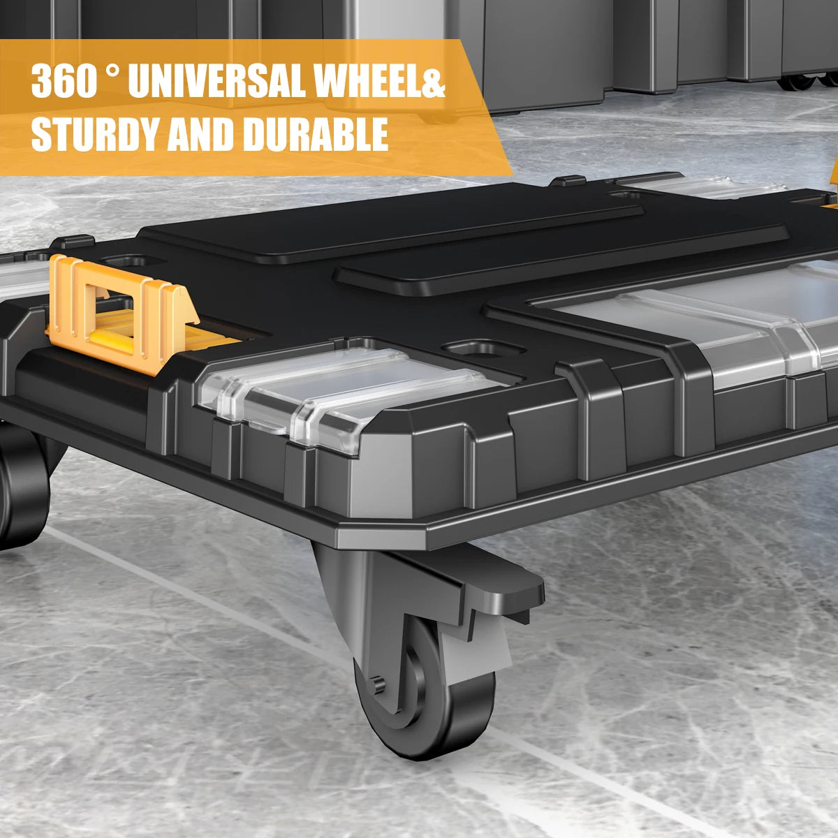 AIRAJ Multifunctional Tier Stackable Tool Organizer Rolling Storage Box
