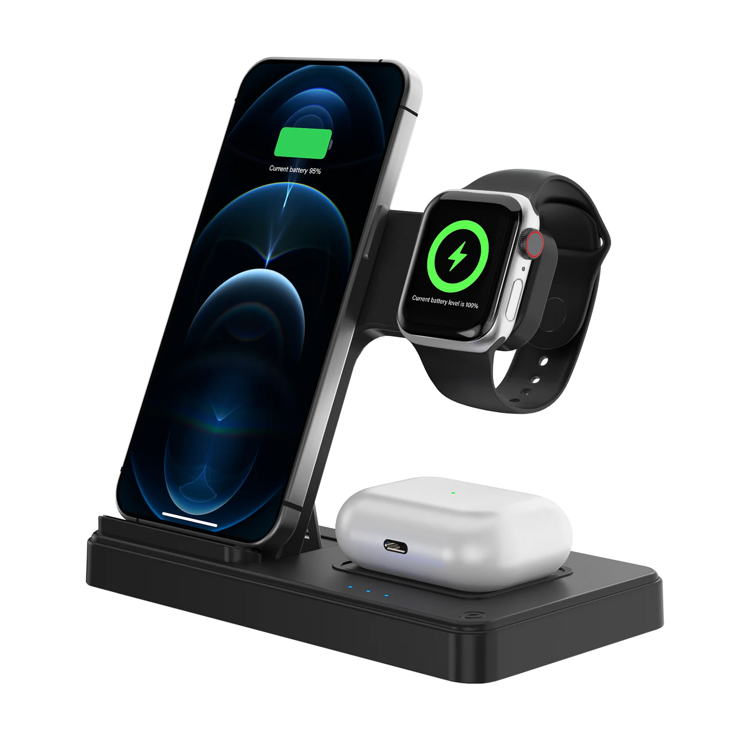 3-In-1 Magnetic Wireless Charger Station 18W Foldable