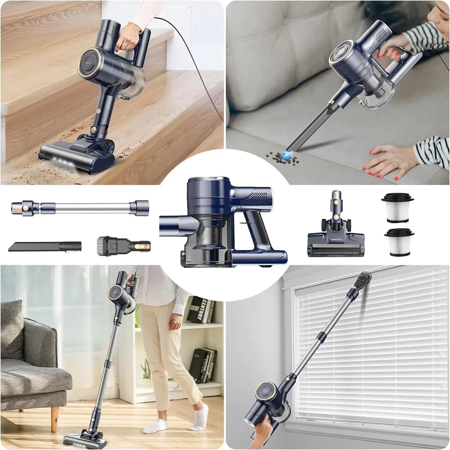 INSE I8 Corded Vacuum Cleaner 6in1 Lightweight For Pet Hair