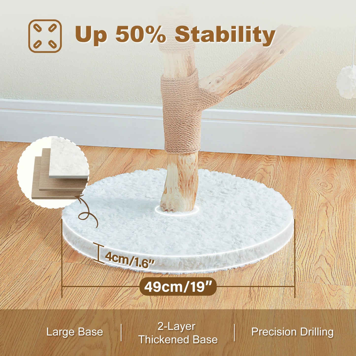 PAWZ Road Cat Tree Tower With Solid Wood Scratching Posts