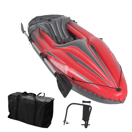 HHSJZWCY Inflatable One-Person Fishing Kayak for Lakes and Rivers