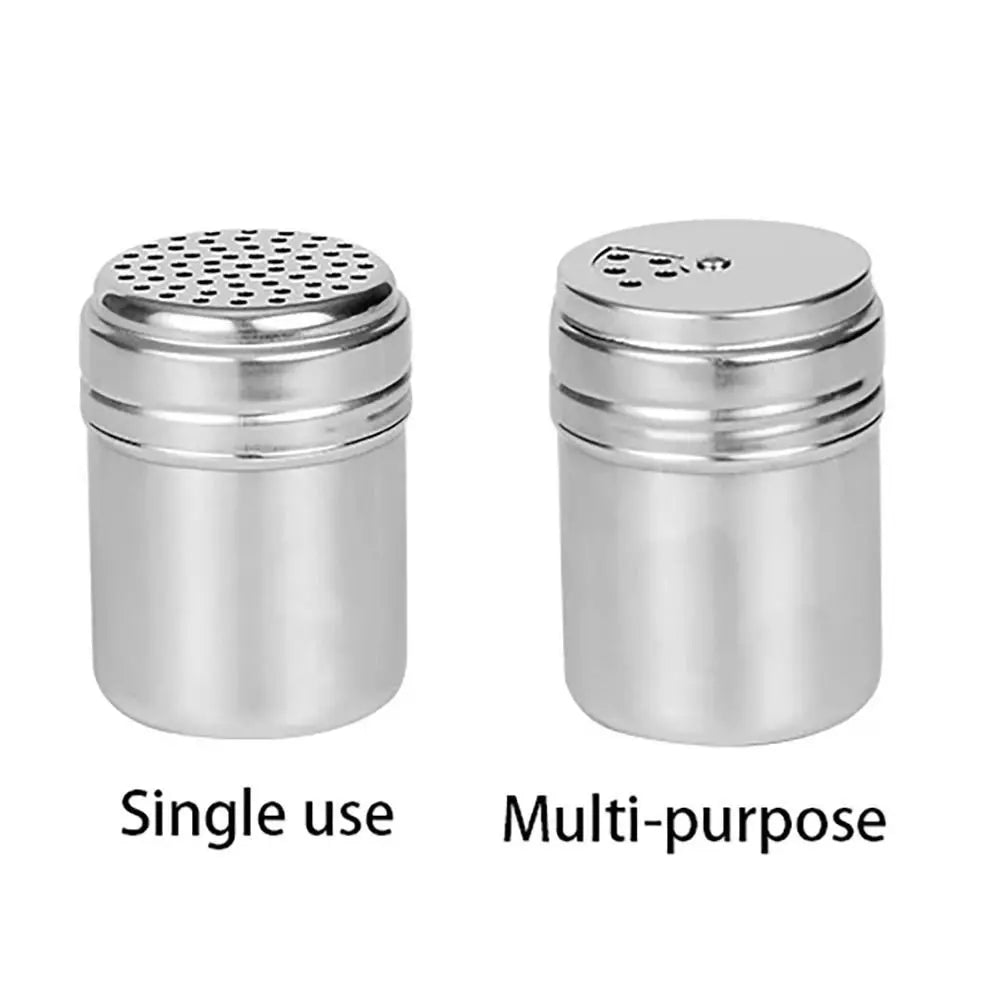 Multi-Purpose Stainless Steel Seasoning Jar With Rotating Cover
