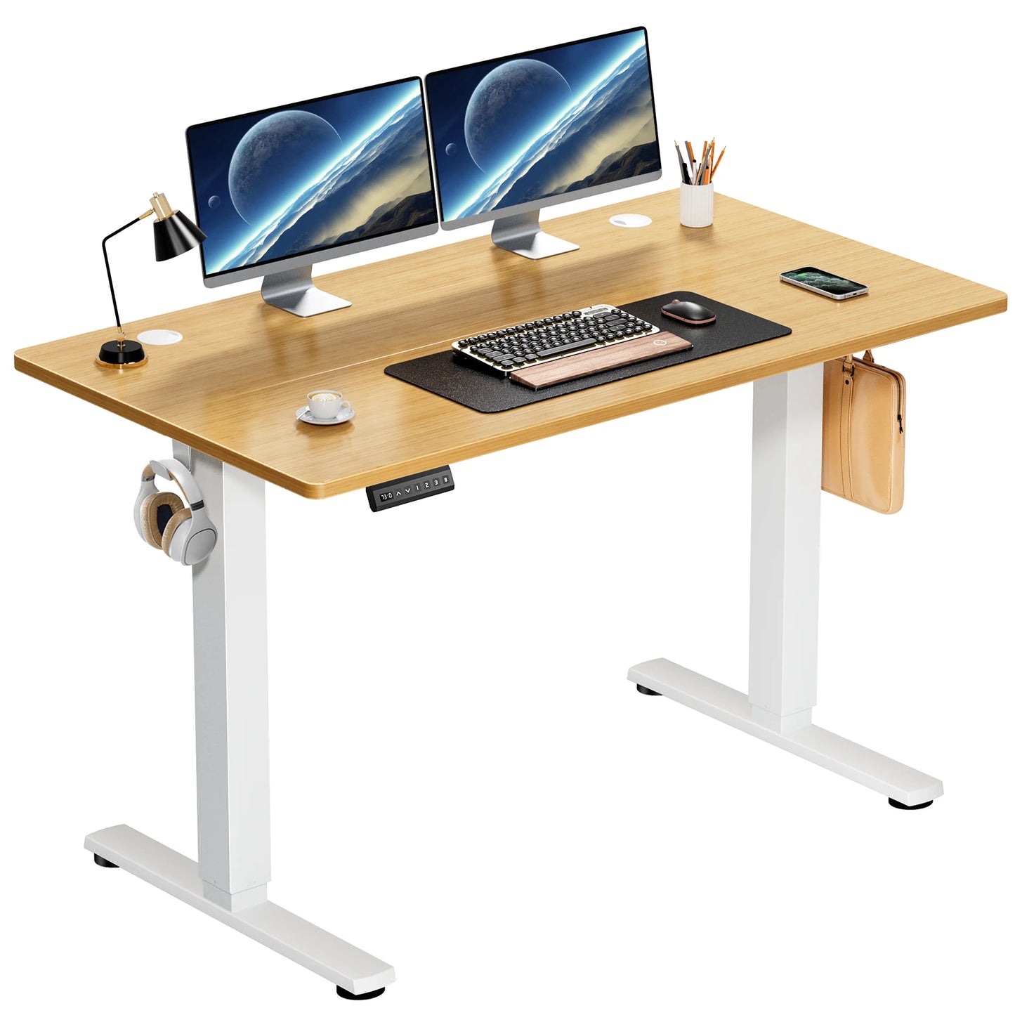 JHK Electric Standing Desk Height Adjustable Workstation For Office