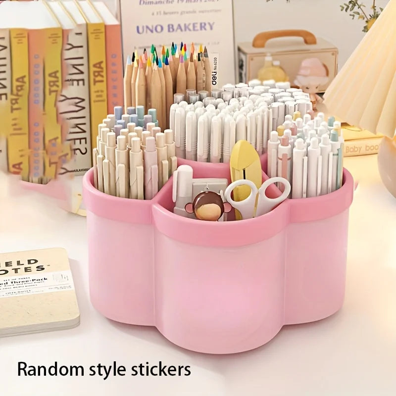 360 Degree Rotating Pen Holder Desk Organizer Large Capacity