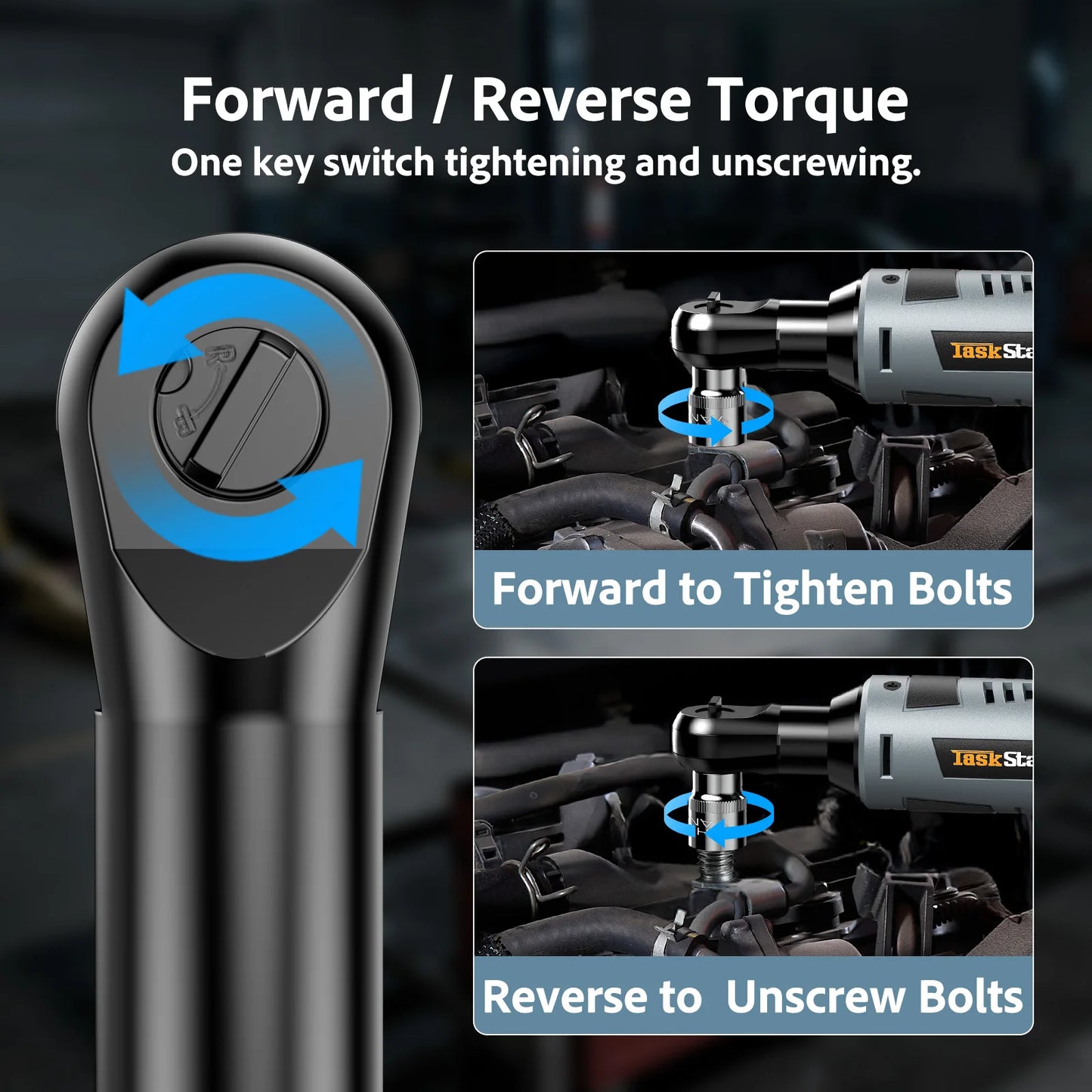 Taskstar 12V Cordless Ratchet Wrench Kit With Sockets