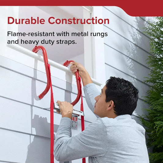 Fire Escape Ladder Extendable With Non-Slip Steps For Home Safety