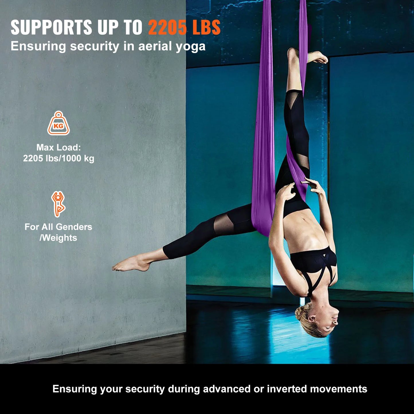 VEVOR Aerial Yoga Hammock Starter Kit With Silk Straps