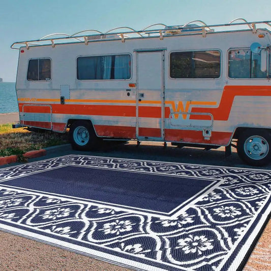 Outdoor All Weather Rug Garden and Deck Non Slip Reversible