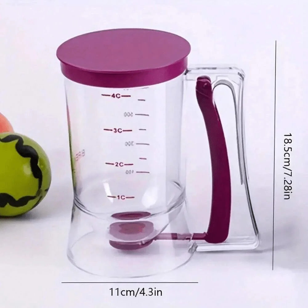 Pancake Batter Dispenser With Handle For Baking