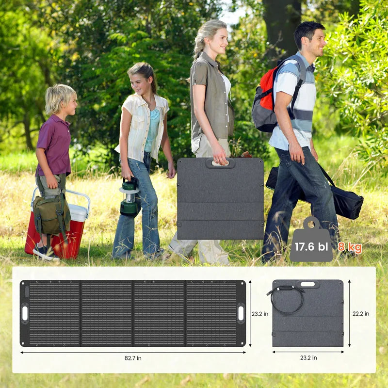 Portable Power Station Solar Fast Charge Multi-Outlet for Camping & Car Lifepo4 Battery Power Bank SOS LED Lighting Generator