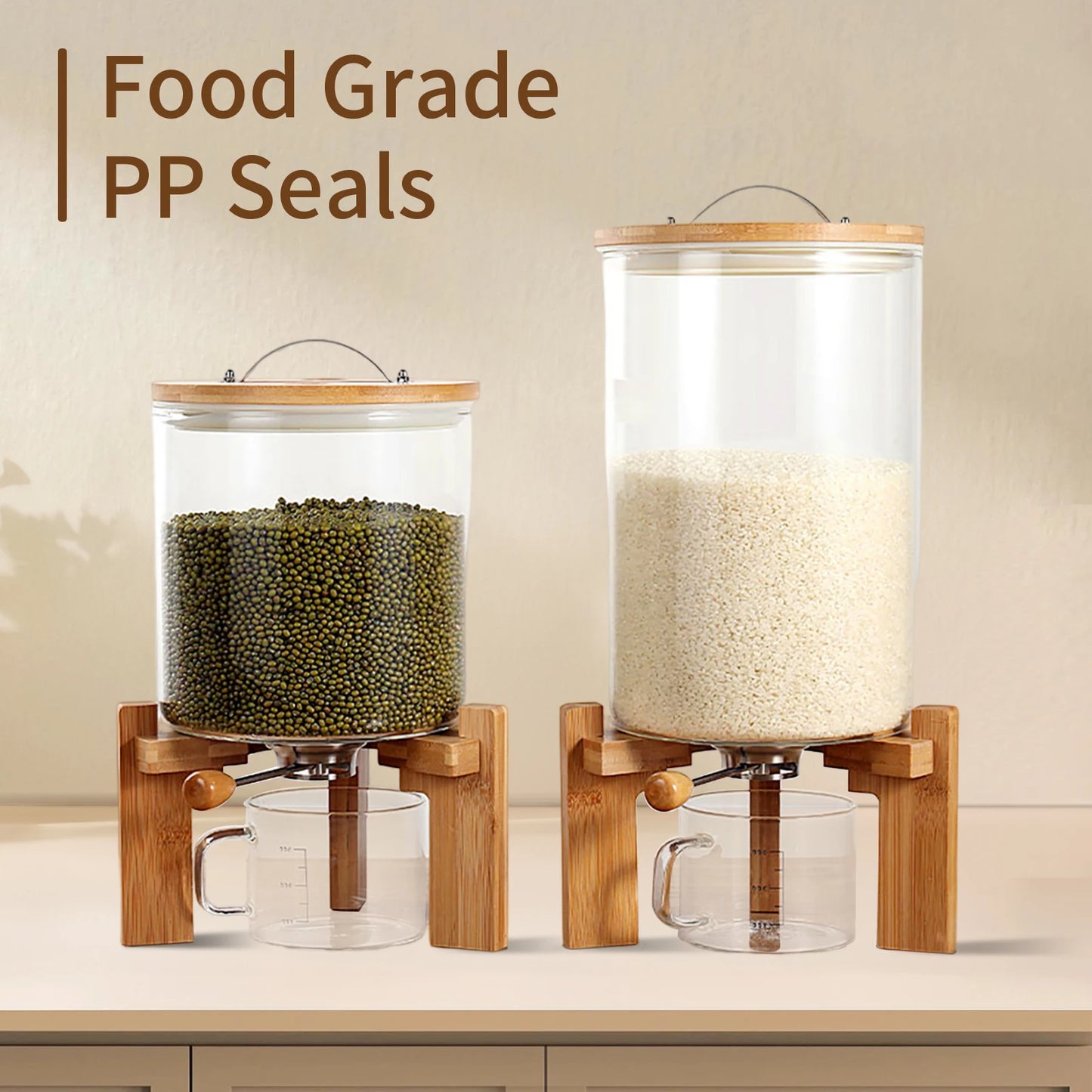 Glass Airtight Flour And Cereal Storage Container For Kitchen
