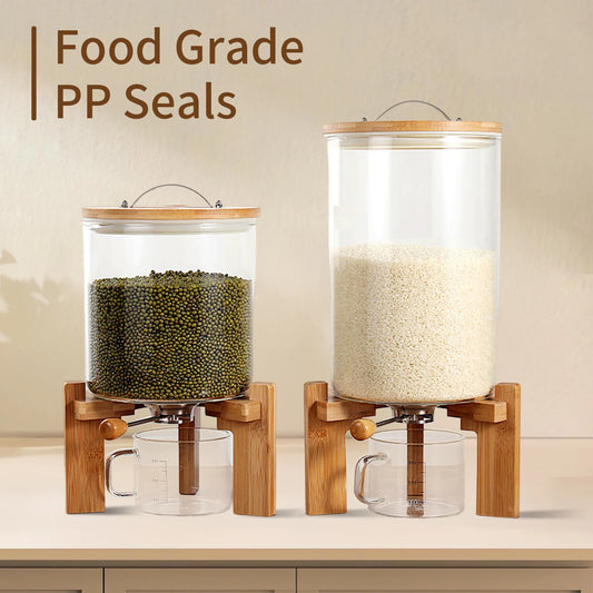 Glass Airtight Flour And Cereal Storage Container For Kitchen