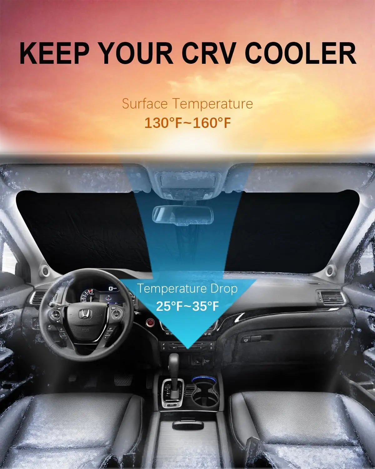 JYMAOYI Auto Front Window Sun Shade Car Interior UV Protector