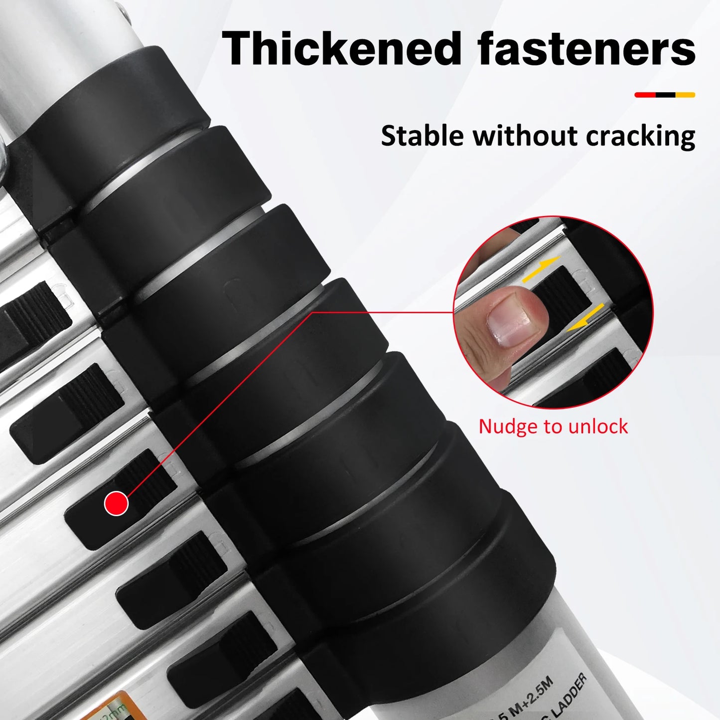 Aluminium Telescopic Ladder 3.8m To 5m Heavy Duty A Frame Non Slip 150kg