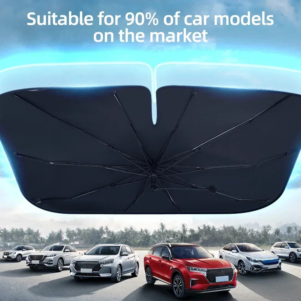 Foldable Car Sun Shade Umbrella Windshield Parasol Summer Heat Shield