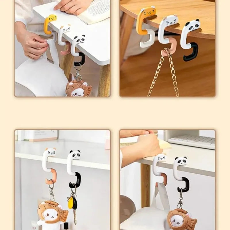 Portable Pink Handbag Hook For Desks And Offices