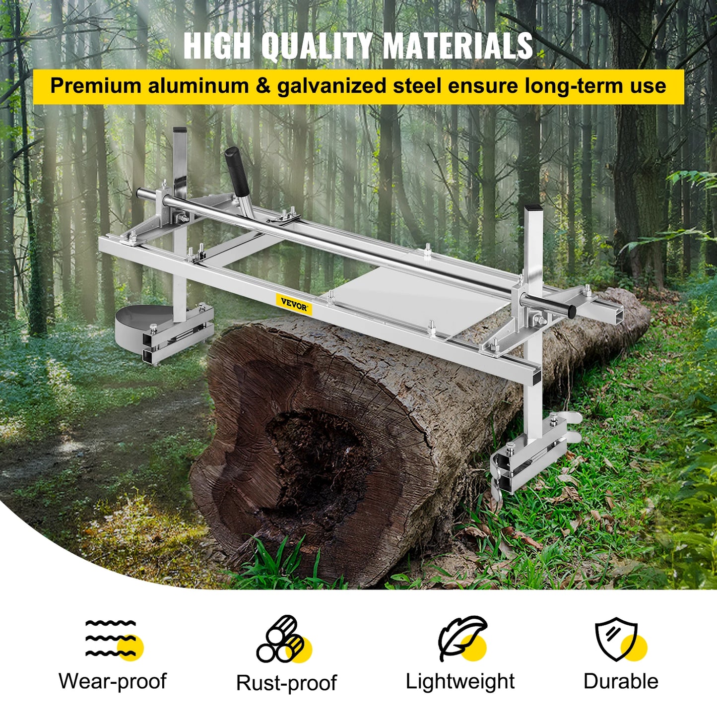 Chainsaw Mill Planking Milling Guide Bar For Portable Sawmill Aluminum Steel