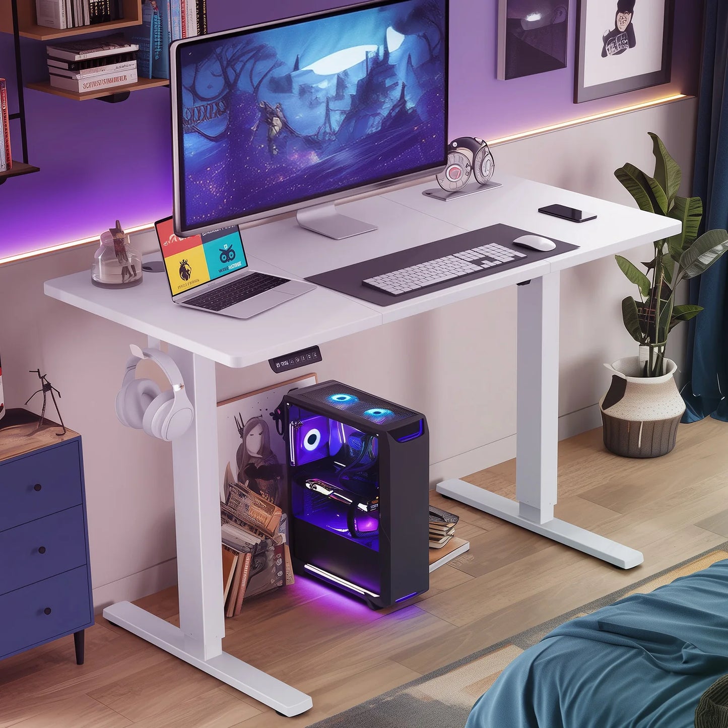 JHK Electric Standing Desk Height Adjustable Sit Stand Workstation