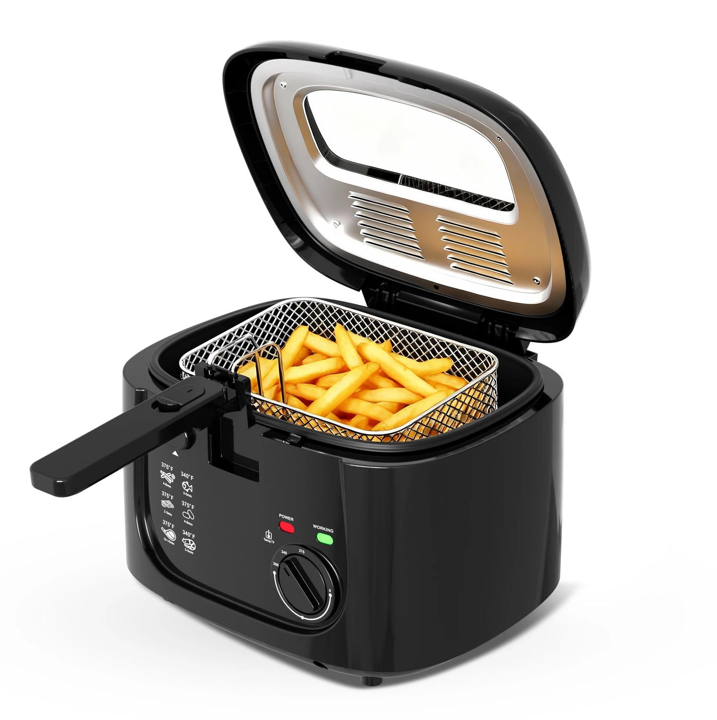 Cachoo 1600W Electric Deep Fryer With Adjustable Thermostat
