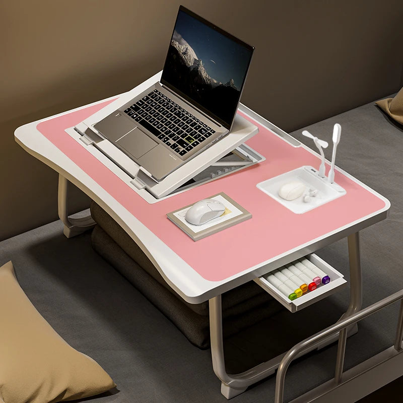 Dyj Dayika-S Foldable Laptop Desk With Drawers For Home Office