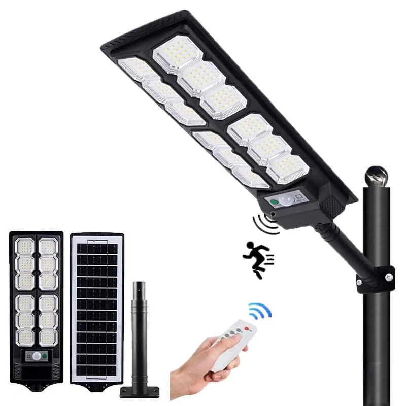 2-Pack Solar Street Lights Outdoor Waterproof 192LED Motion Sensor