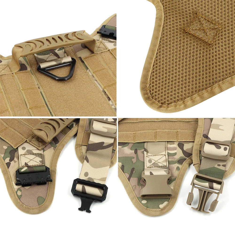 NONE CN Tactical Dog Harness Leash Set For Large Dogs
