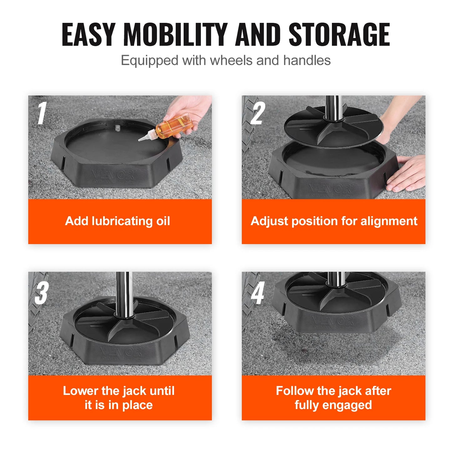SucceBuy RV Leveling Pads Round Landing Feet Rubber Jack Stabilizers