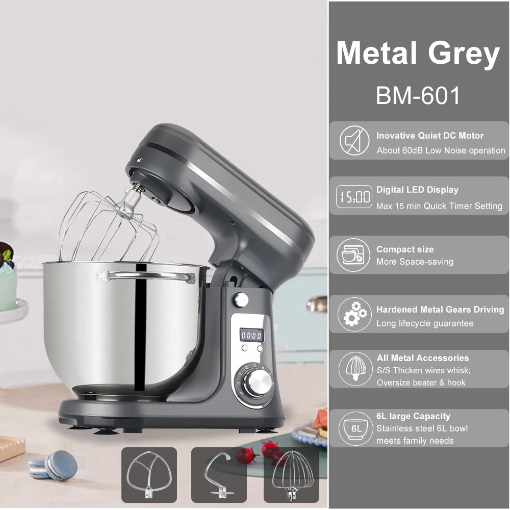 Biolomix 1200W Stand Mixer With Quiet Motor And Attachments