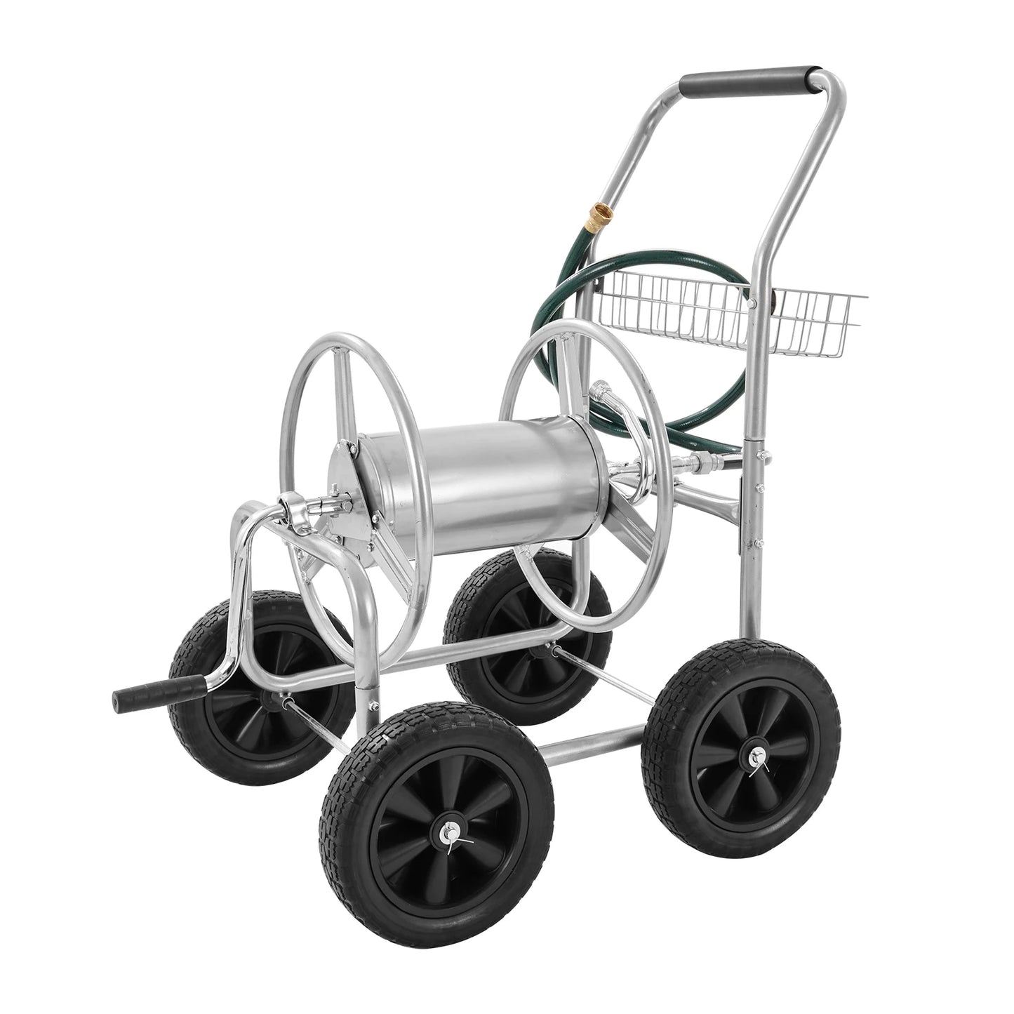SucceBuy Hose Reel Cart 250ft Heavy Duty Garden Watering System